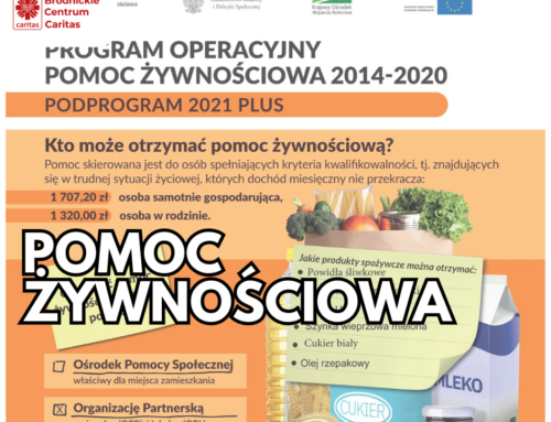 Rusza kolejna edycja Programu Operacyjnego Pomoc Żywnościowa Podprogram 2021 PLUS